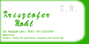 krisztofer mohl business card